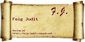 Feig Judit névjegykártya